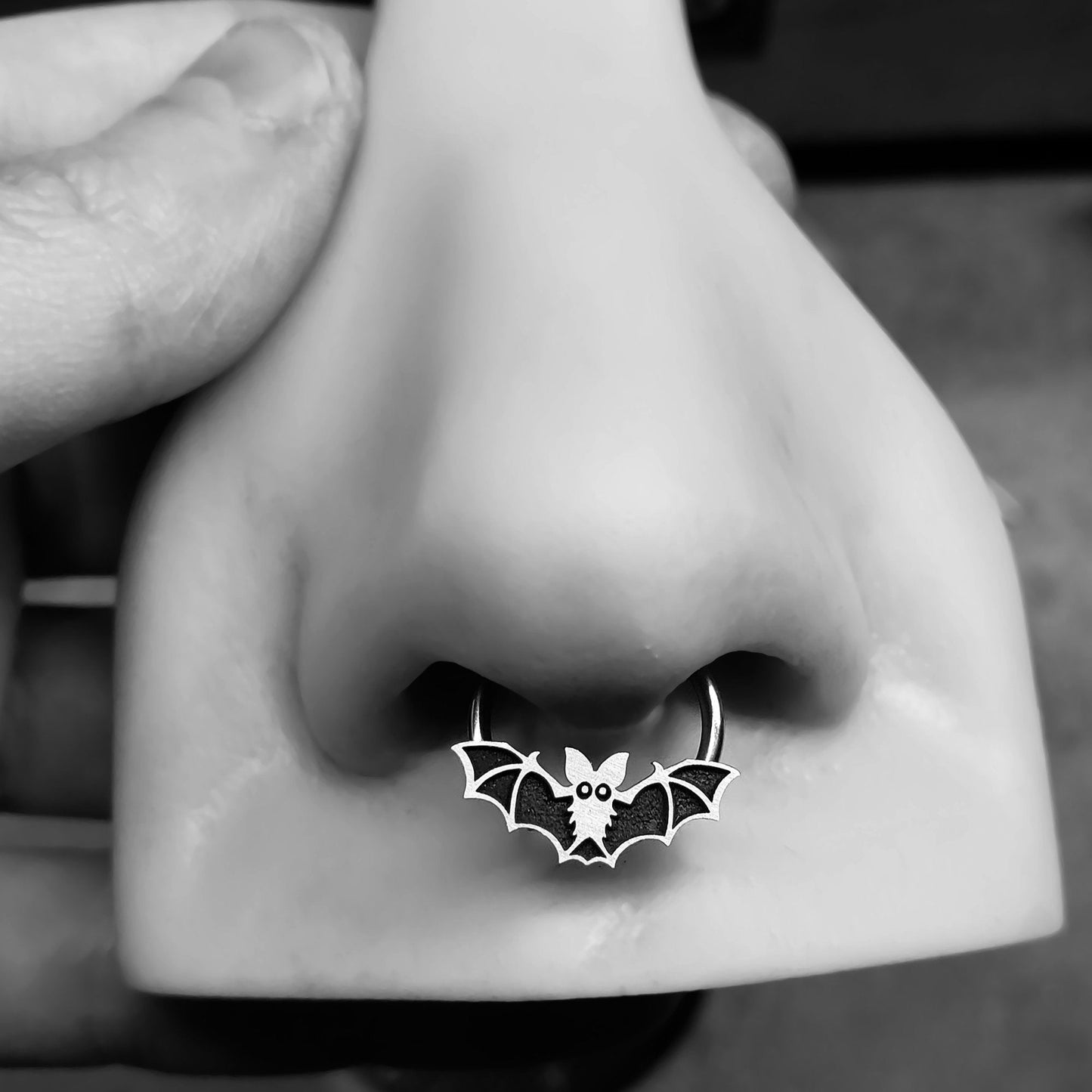 16G Halloween Bat Captive Bead Ring - Metal Lotus