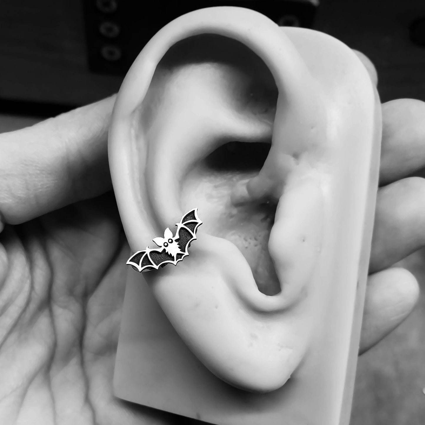 16G Halloween Bat Captive Bead Ring - Metal Lotus