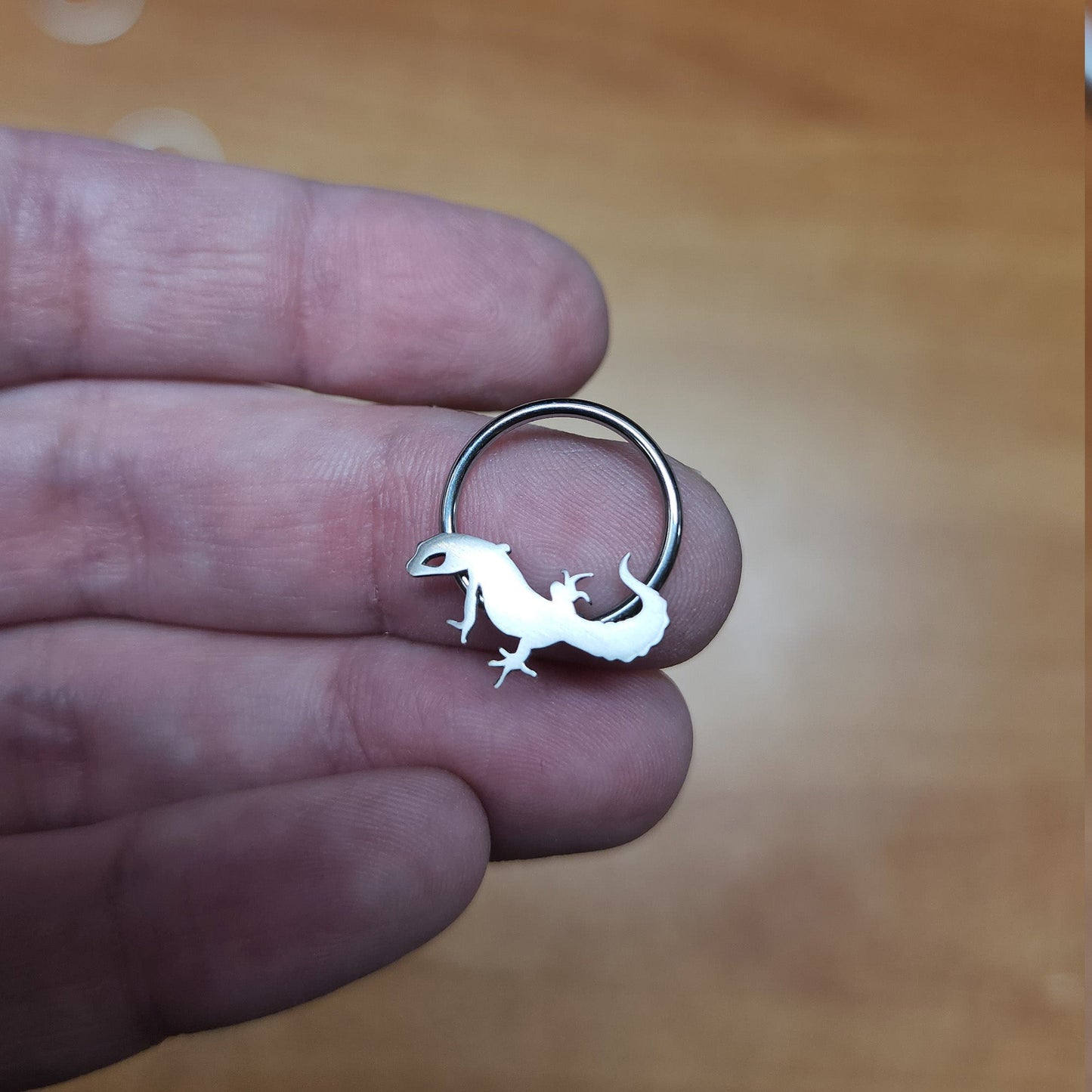 Leopard Gecko Septum + Daith Ring - Metal Lotus
