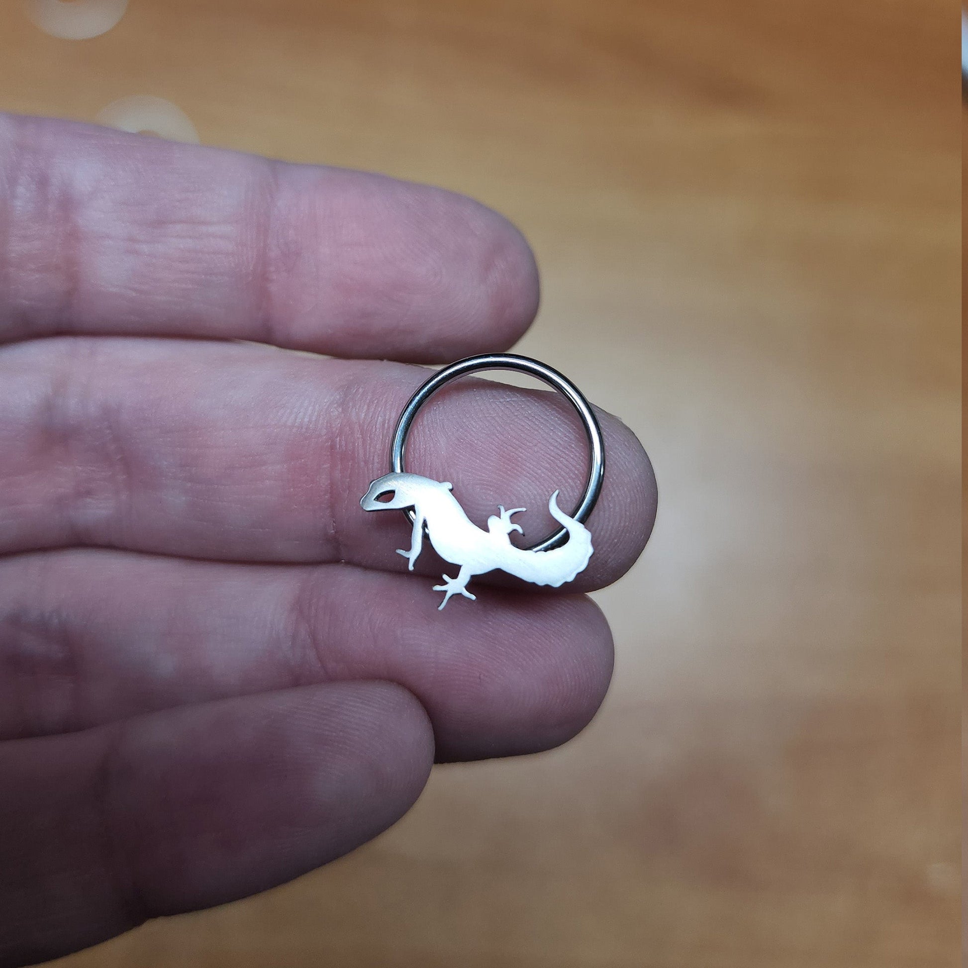 Leopard Gecko Septum + Daith Ring - Metal Lotus