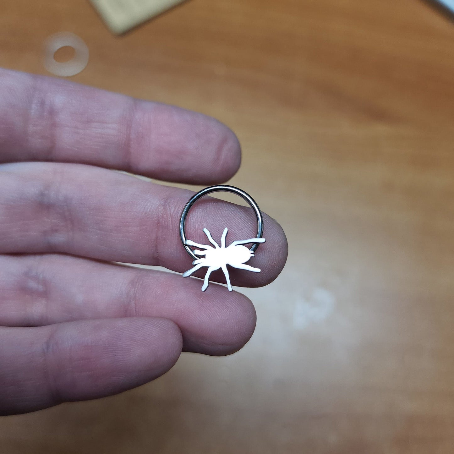 Tarantula Septum + Daith Ring - Metal Lotus
