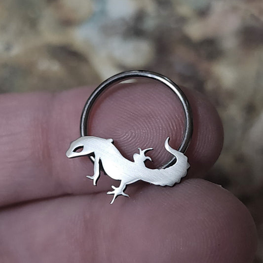 Leopard Gecko Septum + Daith Ring - Metal Lotus